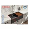 Bocchi Contempo Workstation Apron Front Fireclay 33 in. Single Bowl Kitchen Sink in Matte Drak Gray 1504-020-0120